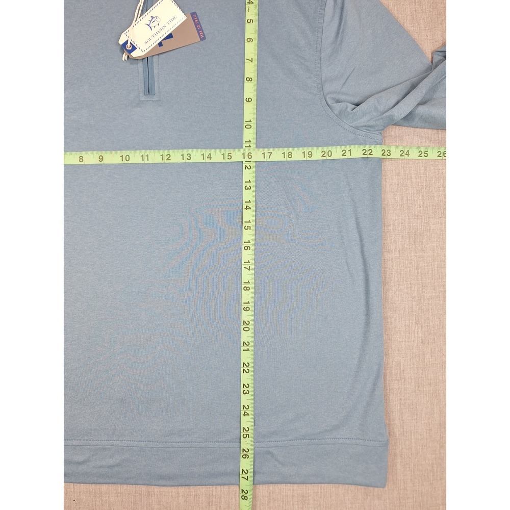 Southern Tide Tide to Trail Mens Blue Heather Quarter Zip Pullover Large NWT - Picture 3 of 7